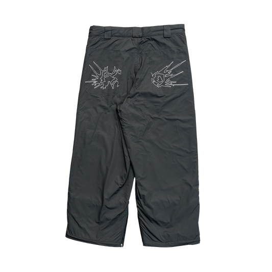 Fat Logo Snow Pants Black