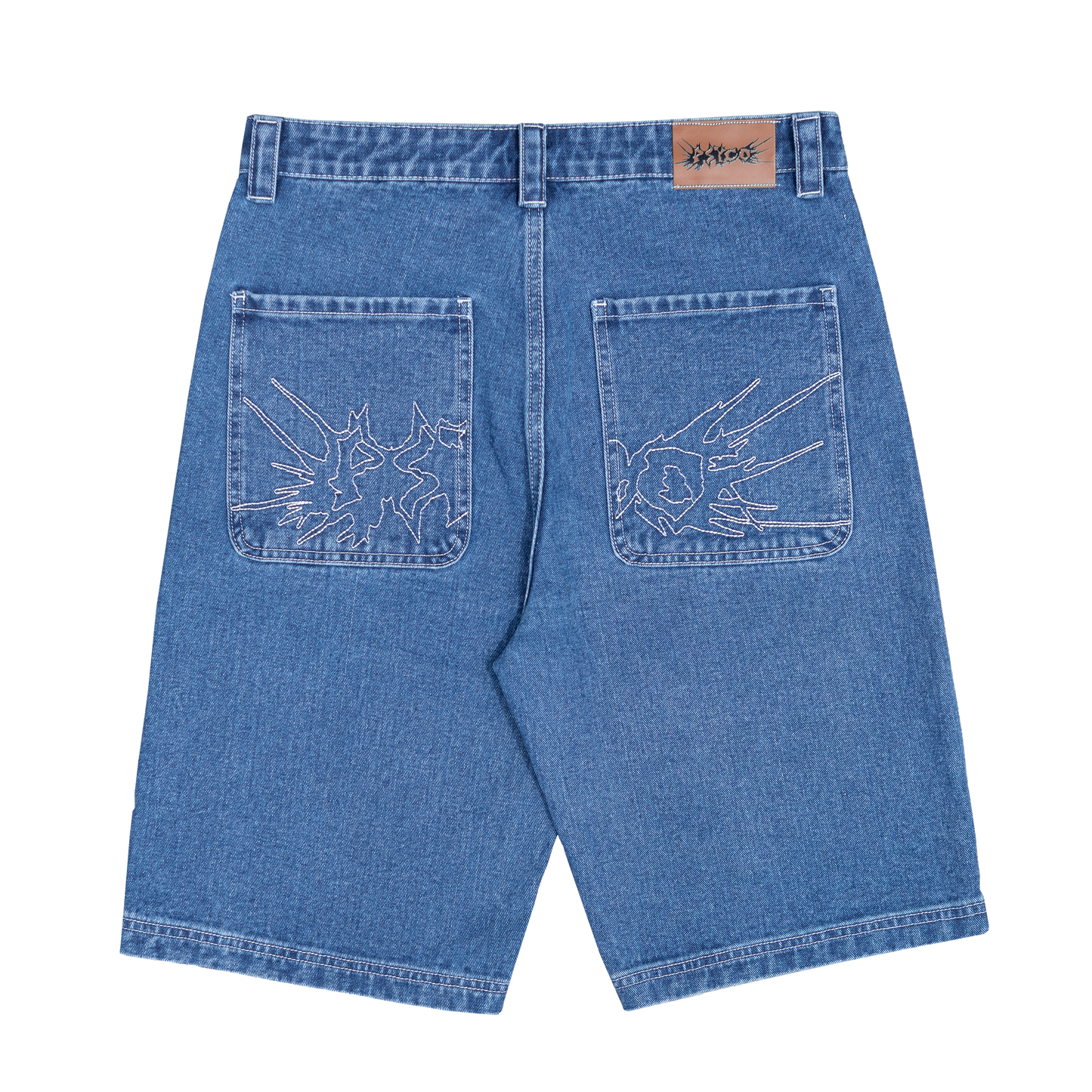 Fat Logo Jorts Washed Blue