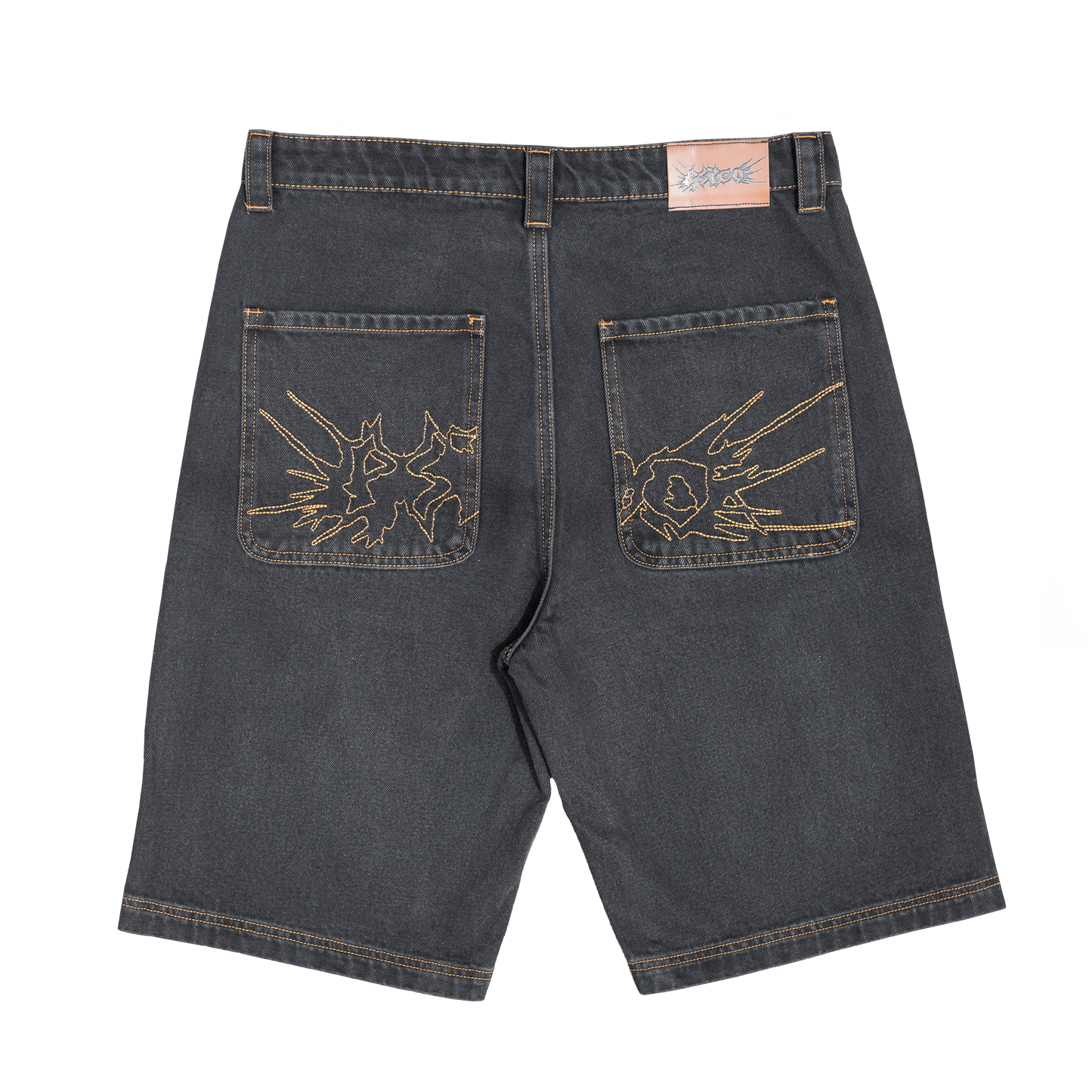 Fat Logo Jorts Washed Black