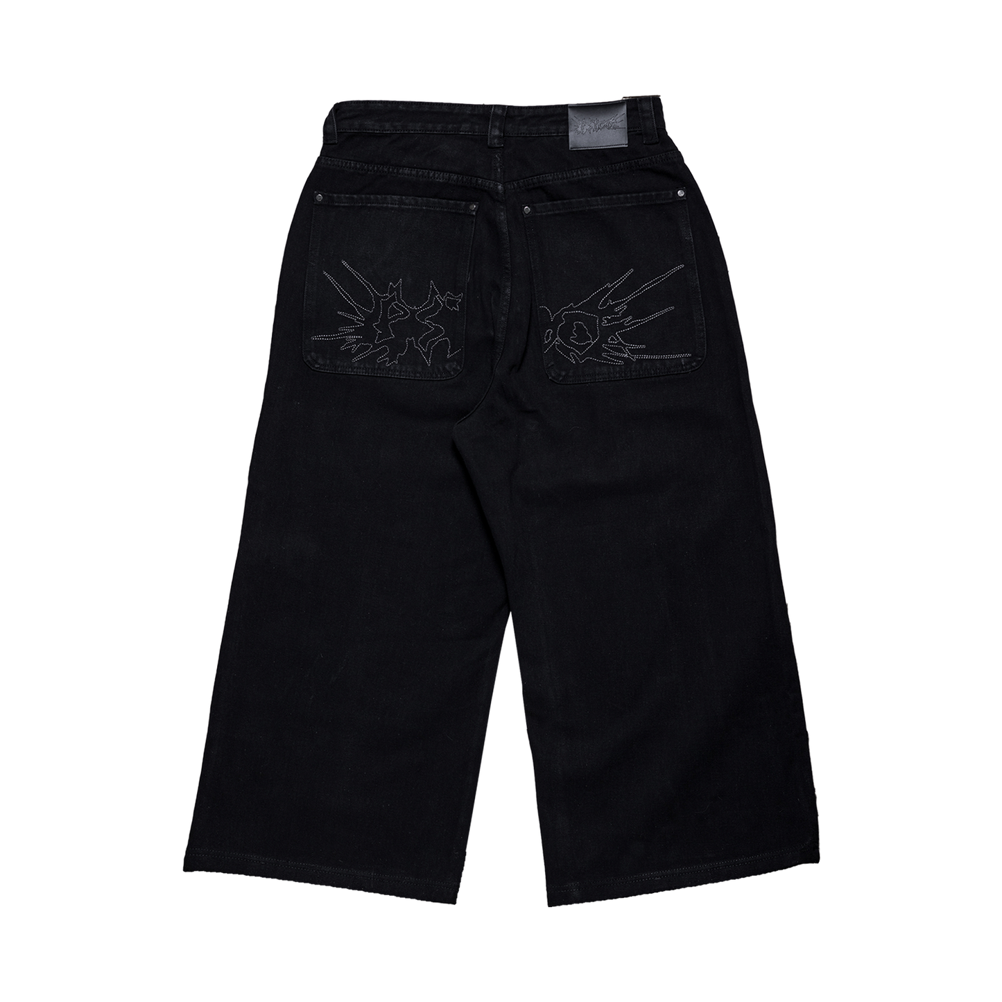 Fat Logo Wide Jeans Black