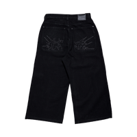 Fat Logo Wide Jeans Black