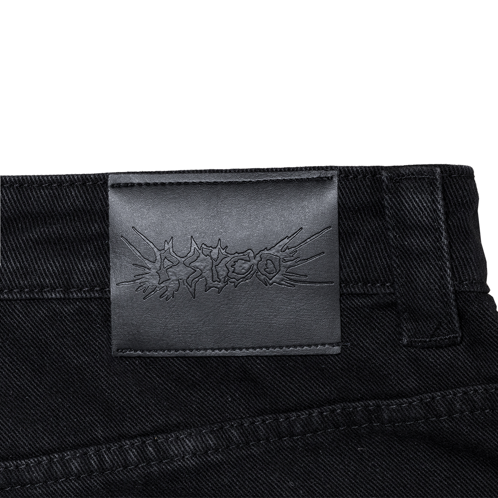 Fat Logo Wide Jeans Black