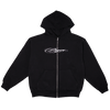 Cursive Zip-up Black