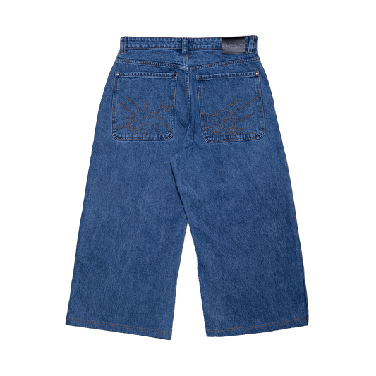 Fat Logo Wide Jeans Blue