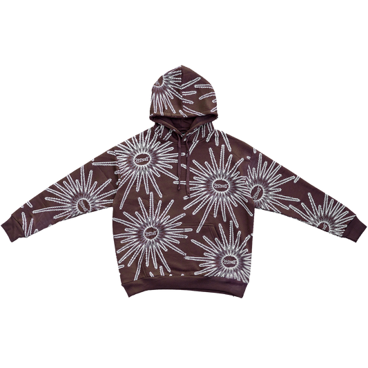 AOP Star Hoodie Brown
