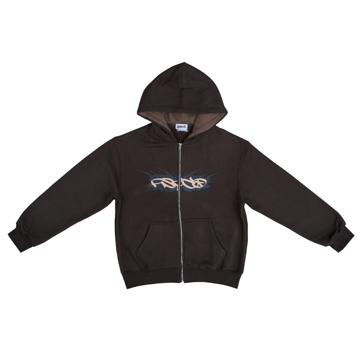 Peace Zip-up Chocolate Brown