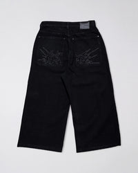 Fat Logo Wide Jeans Black