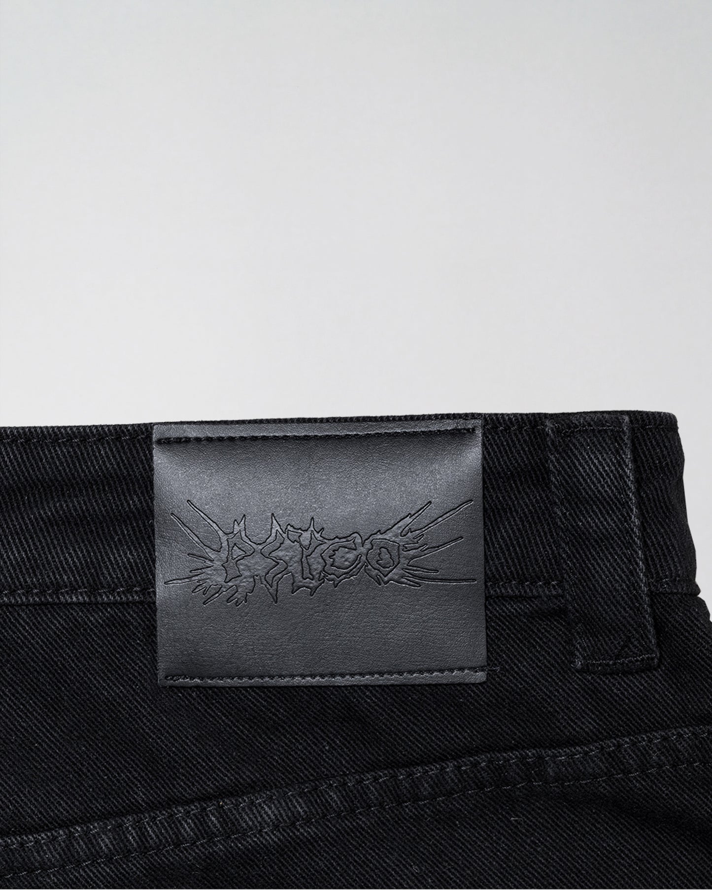 Fat Logo Wide Jeans Black