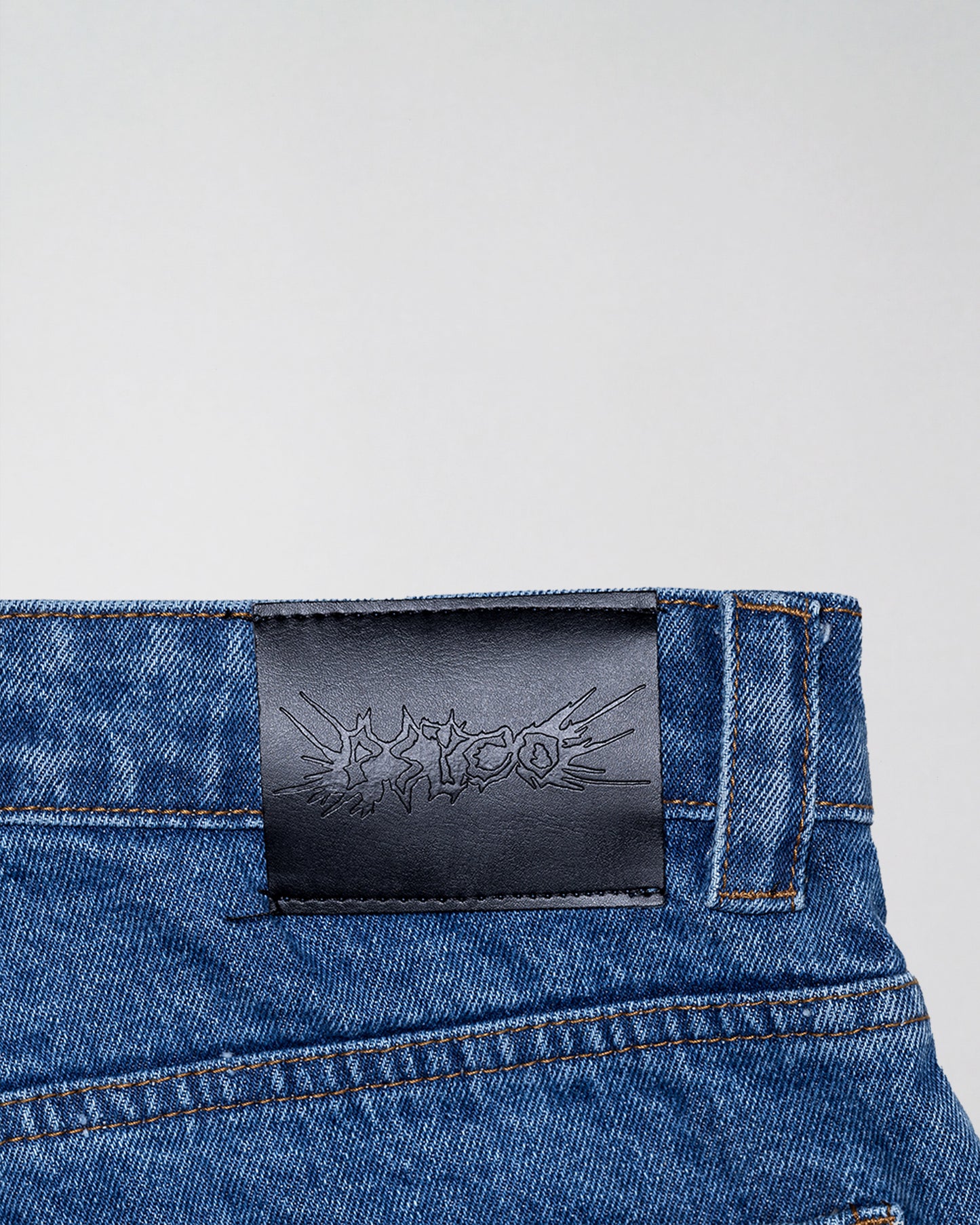 Fat Logo Wide Jeans Blue