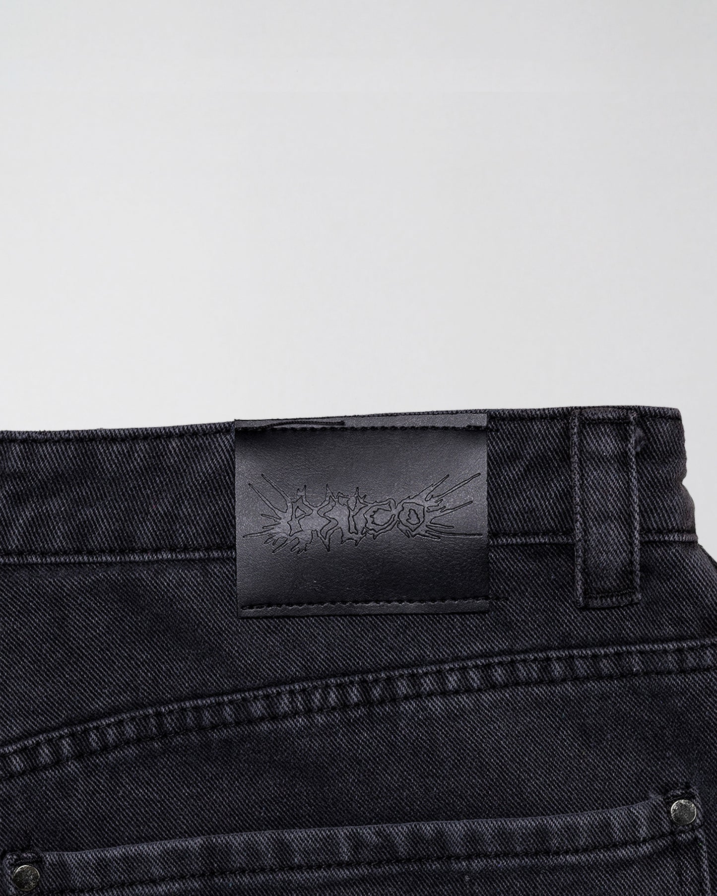 Fat Logo Wide Jeans Grey