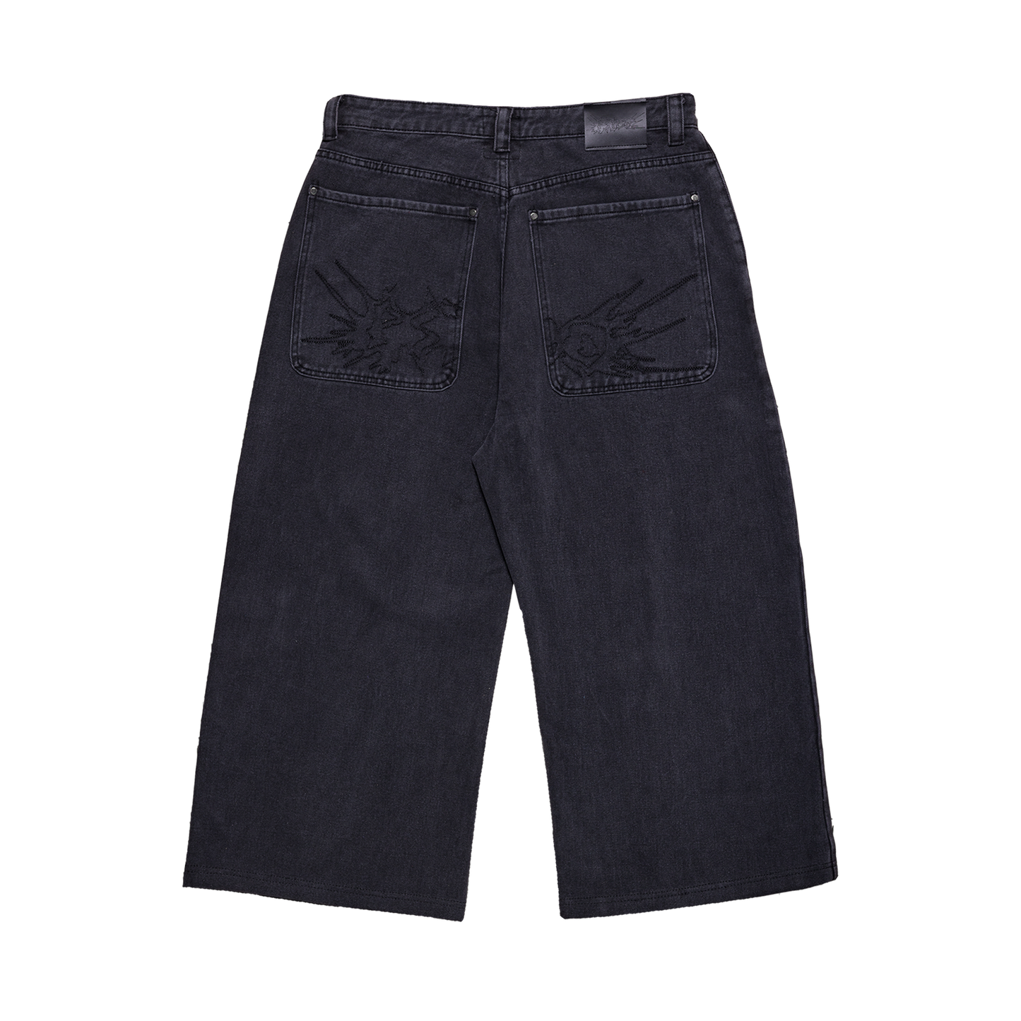 Fat Logo Wide Jeans Grey