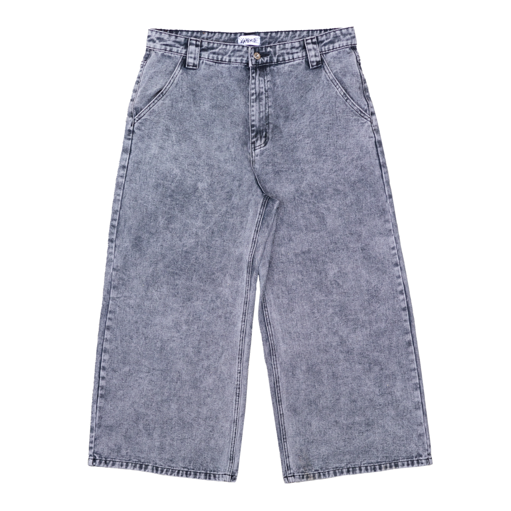 Wide Leg Jeans Washed Grey
