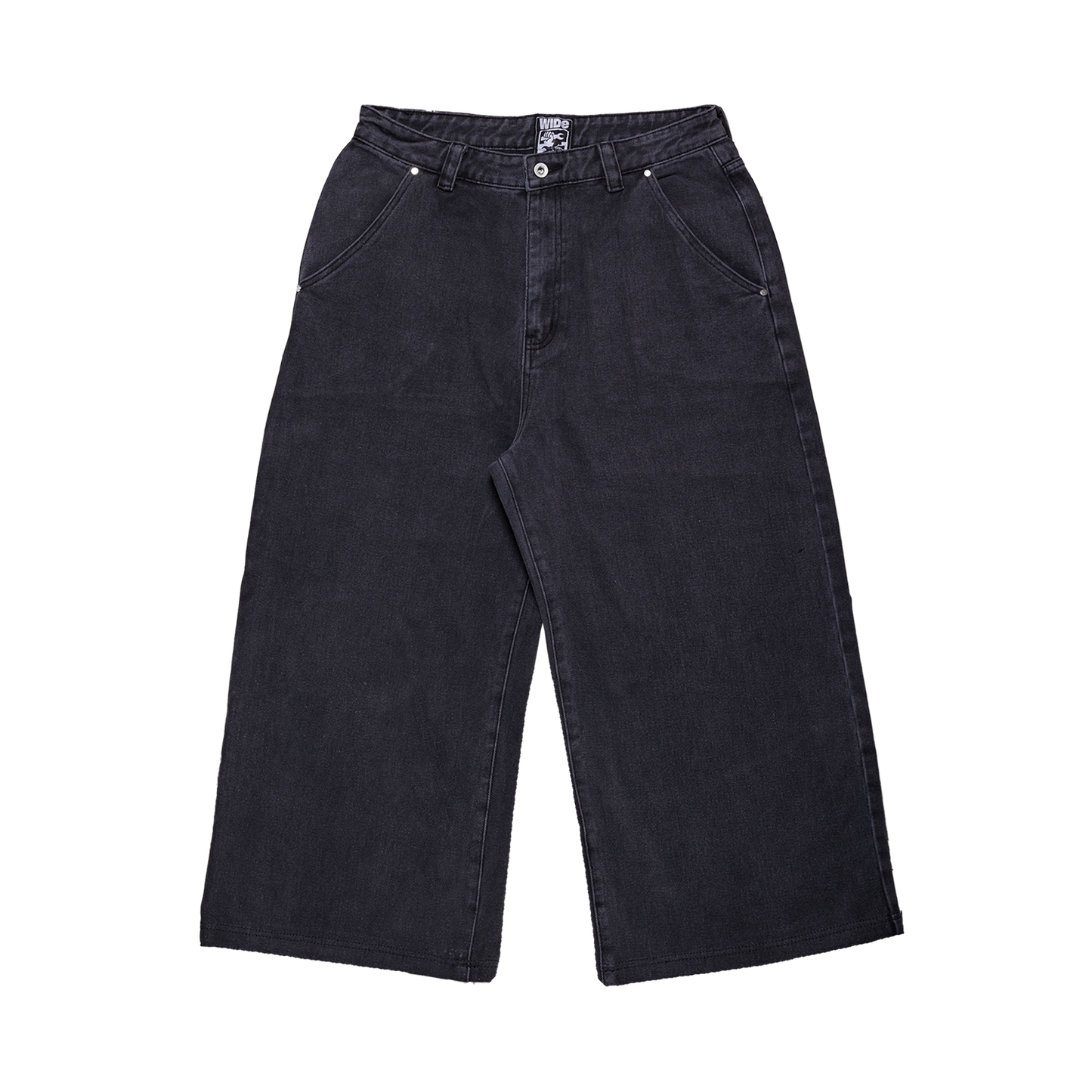 Fat Logo Wide Jeans Grey