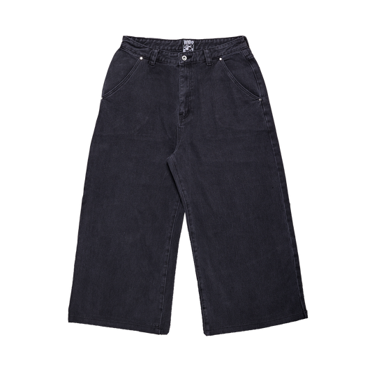 Fat Logo Wide Jeans Grey