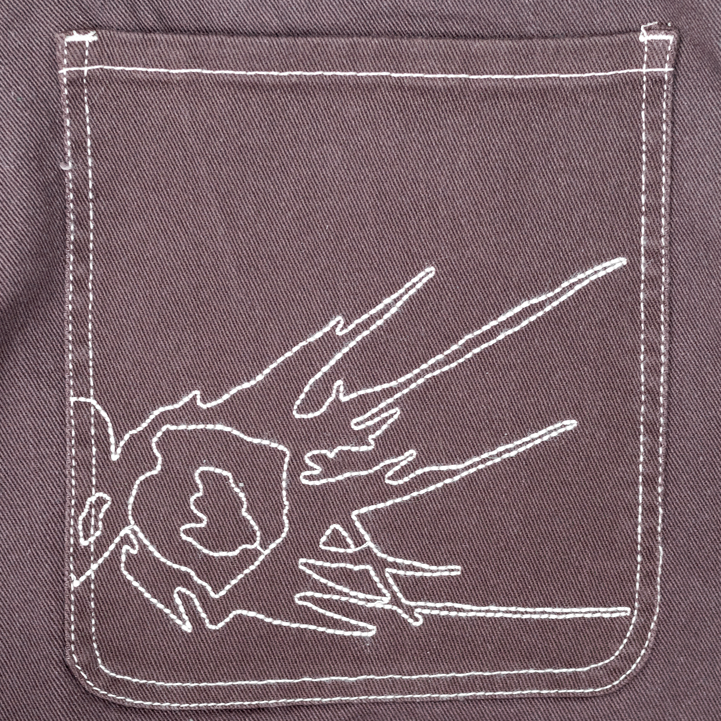 Fat Logo Jeans Brown