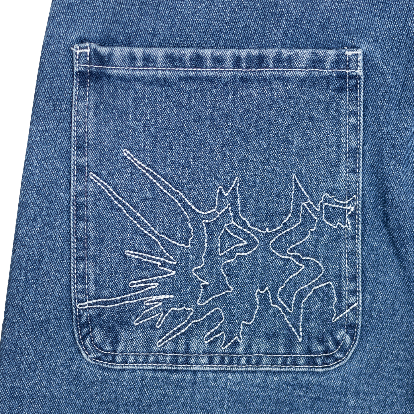 Fat Logo Jorts Washed Blue