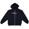 Cursive Zip-up Navy