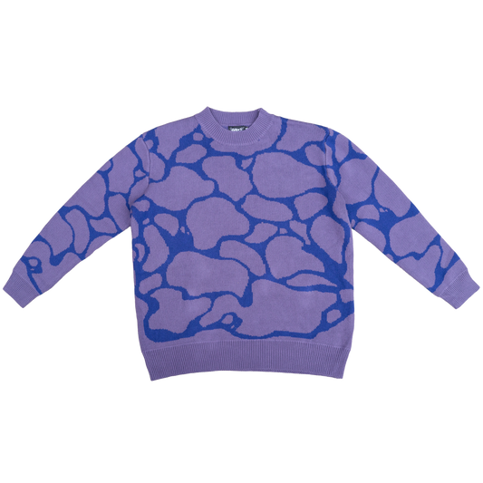 Pebble Knit Sweater Purple