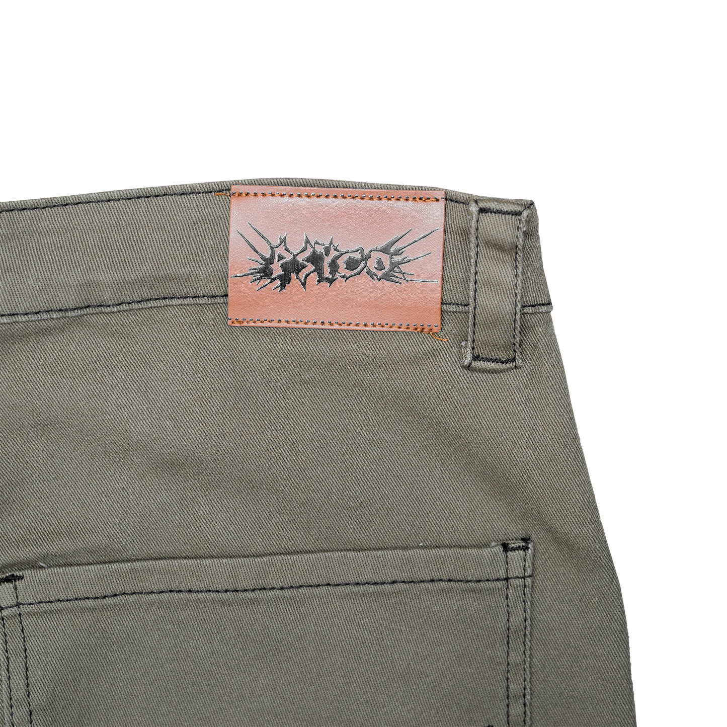 Fat Logo Jeans Olive