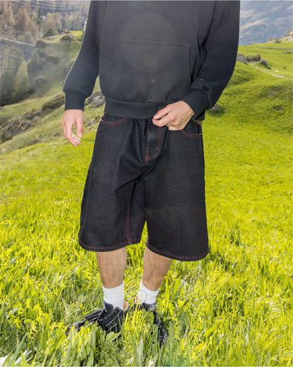 Fat Logo Jorts Black
