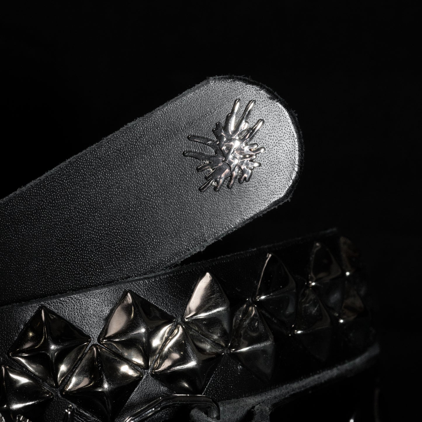 Hand-made Studded Leather Belt