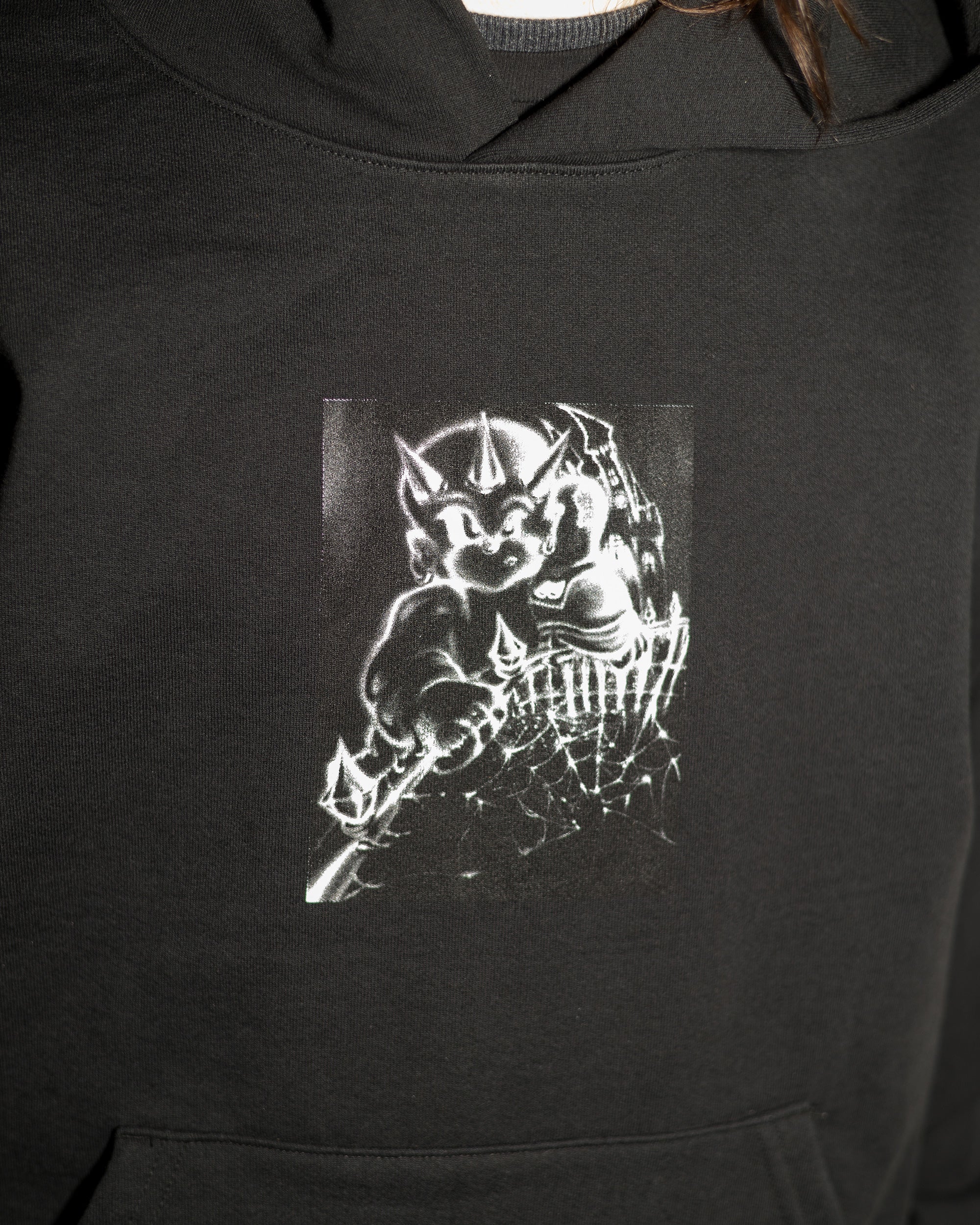 あ*様 original airbrush Hoodie AIRBRUSH - HOODIE - BLACK / PURPLE – Thrasher Magazine