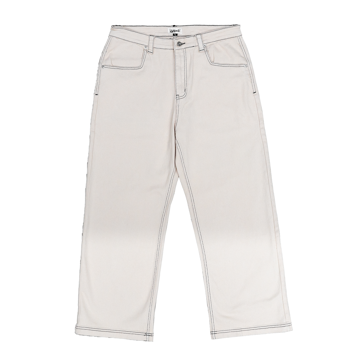 Fat Logo Jeans Creme