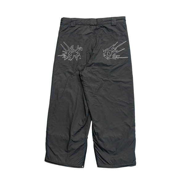 Fat Logo Snow Pants Black