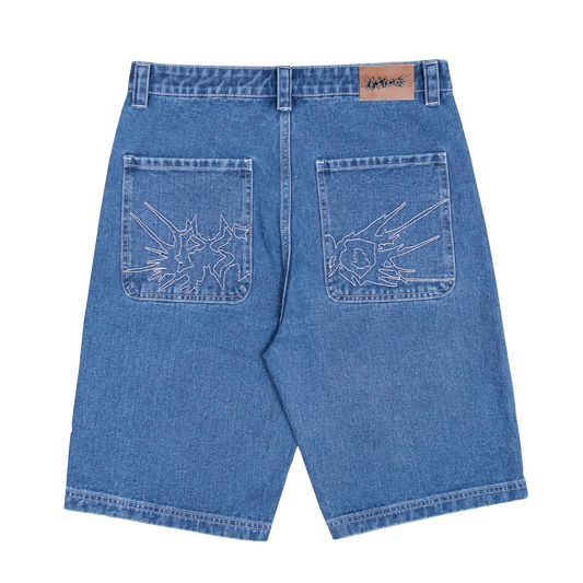 Men's Baggy Straight Leg Washed Denim Pants Vintage Skeleton Handprint  Printed Jeans Teenage Boys Skateboard Pants (Multicolor : Black, Size :  Large)