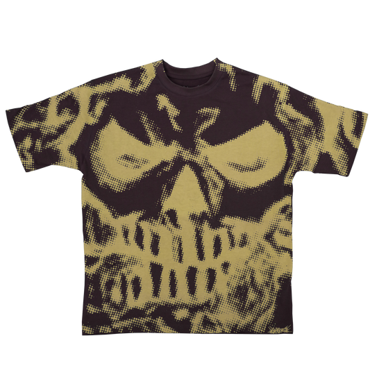 AOP Skull T-shirt Brown
