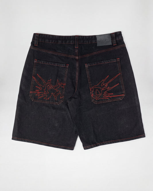 Fat Logo Jorts Black