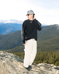 Cursive Thermal Shirt Black