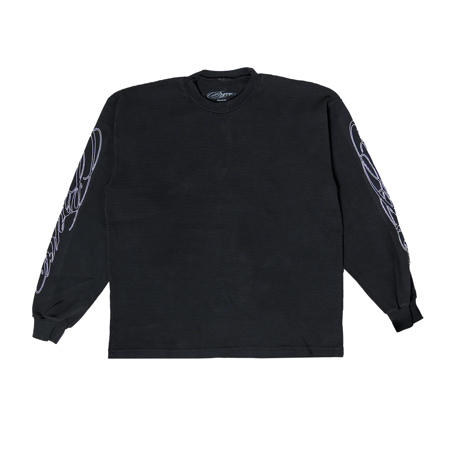 Cursive Thermal Shirt Black