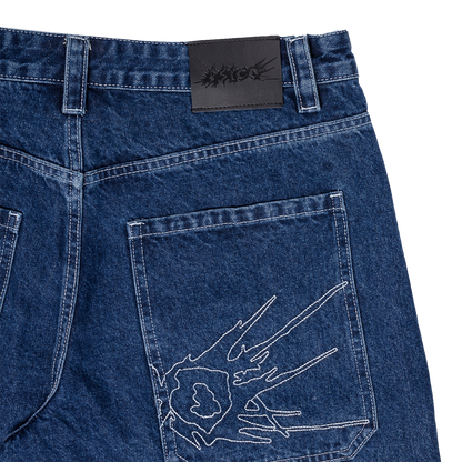 Fat Logo Jorts Blue