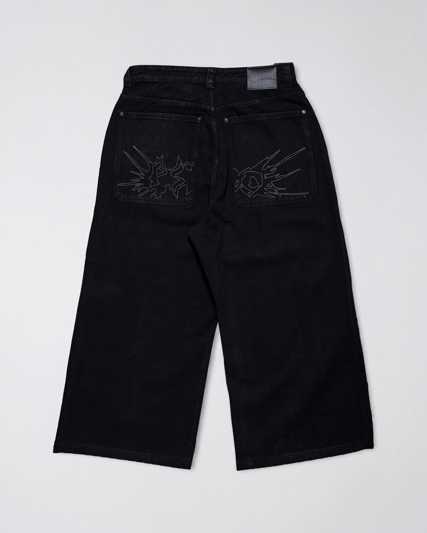 Fat Logo Wide Jeans Black