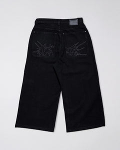 Fat Logo Wide Jeans Black