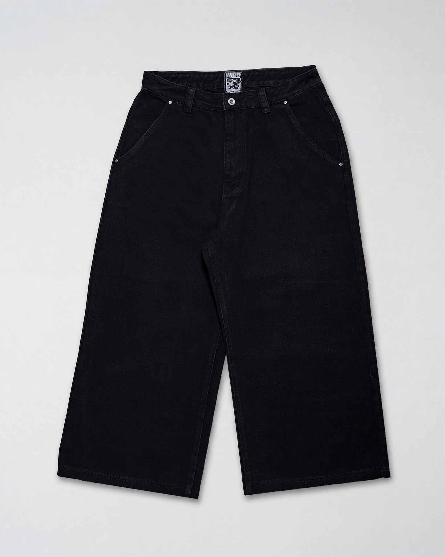 Fat Logo Wide Jeans Black