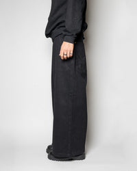 Fat Logo Wide Jeans Black