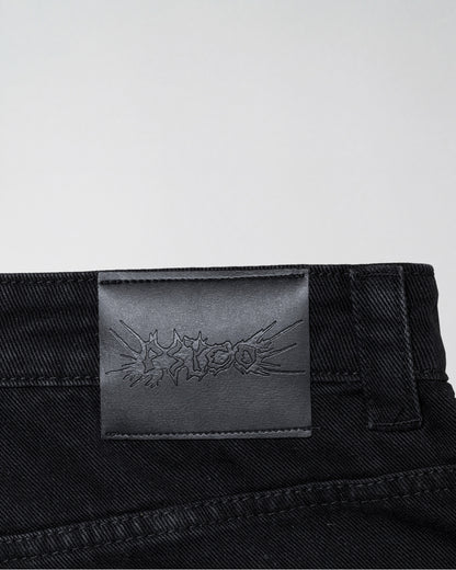 Fat Logo Wide Jeans Black