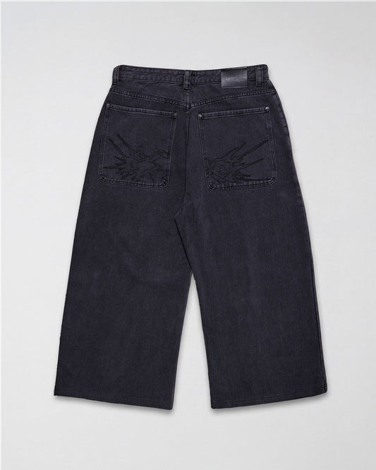 Fat Logo Wide Jeans Grey