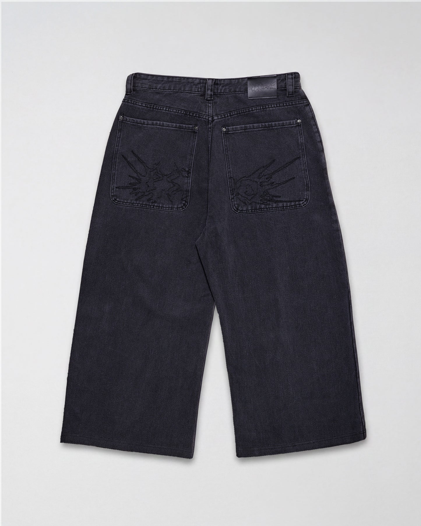 Fat Logo Wide Jeans Grey