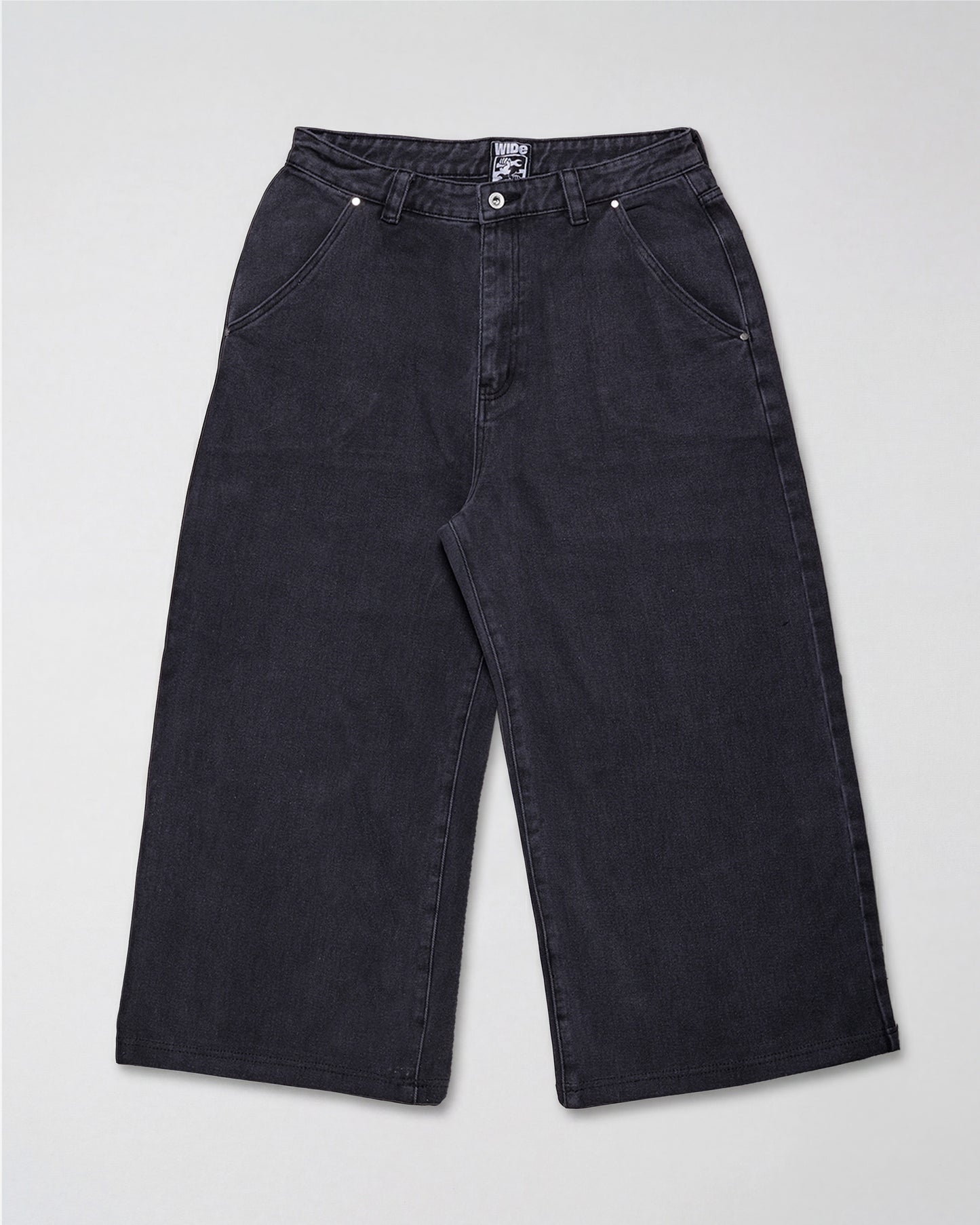 Fat Logo Wide Jeans Grey