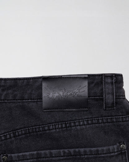 Fat Logo Wide Jeans Grey
