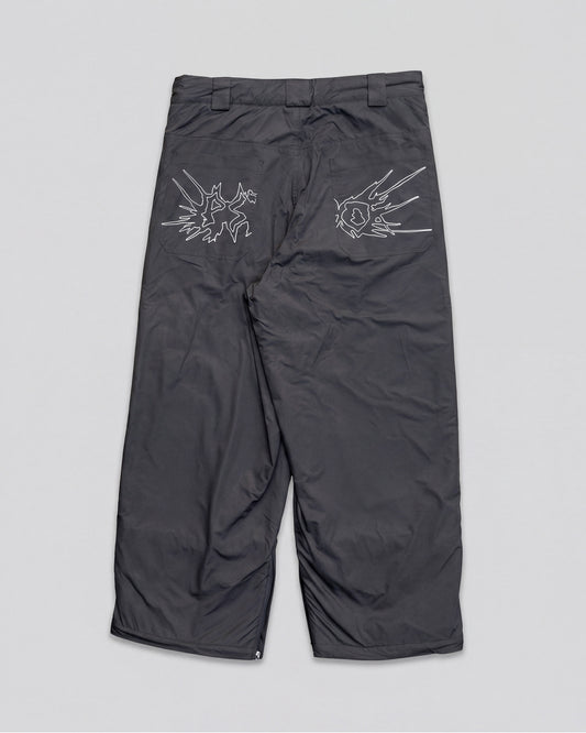 Fat Logo Snow Pants Black