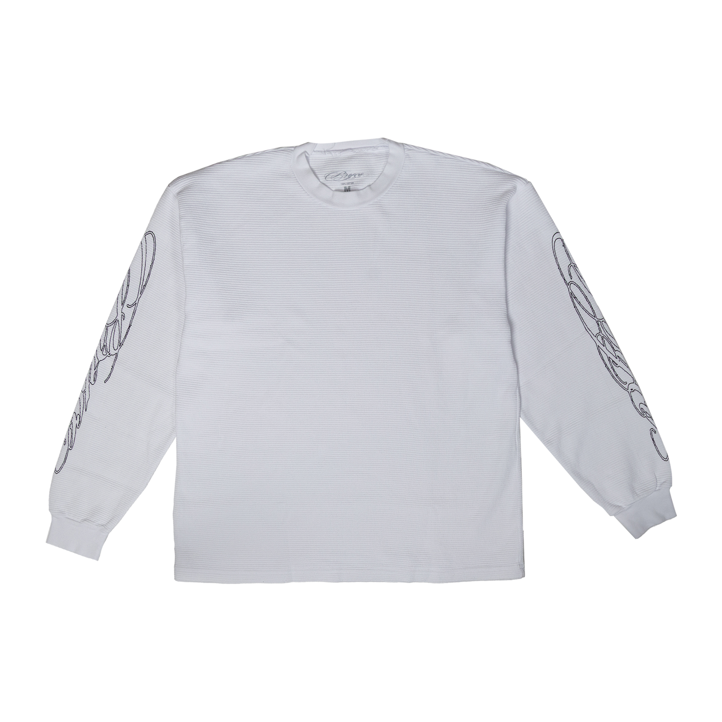 Cursive Thermal Shirt White