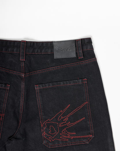 Fat Logo Jorts Black