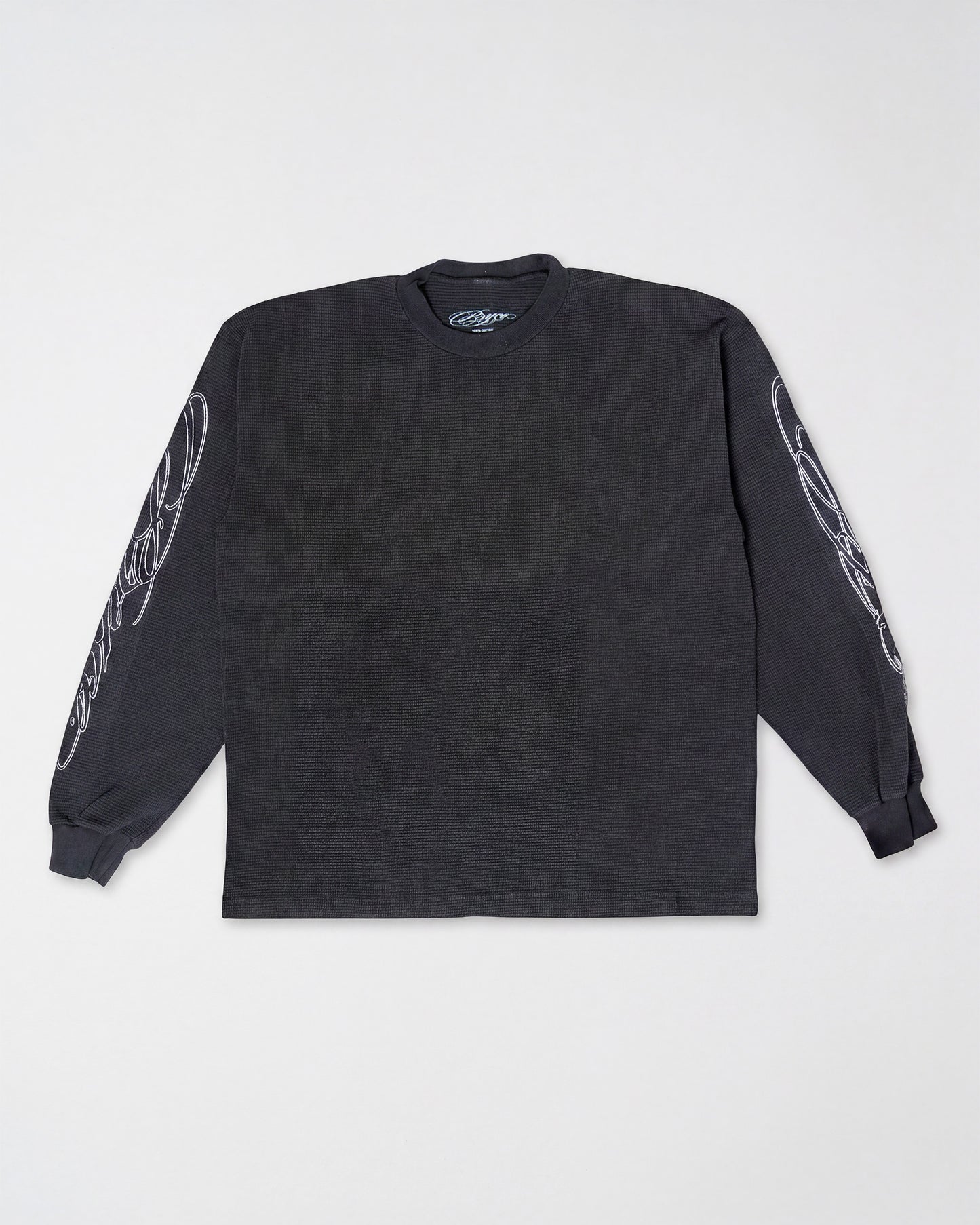 Cursive Thermal Shirt Black