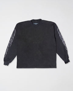 Cursive Thermal Shirt Black