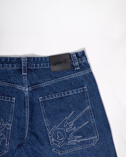 Fat Logo Jorts Blue