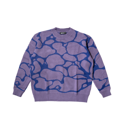 Pebble Knit Sweater Purple